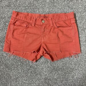 J Brand Cut-Off Jean Shorts Womens 25 Tangerine Denim Raw Frayed USA Punk Tumblr